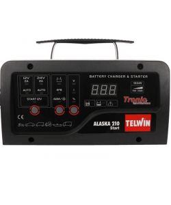 Telwin Caricabatterie Alaska 210 Start 12/24V Nero con Display Digitale