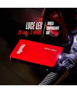 Telwin Avviatore per auto Portatile Drive Mini 12V 6500mAh USB-C e Power Bank