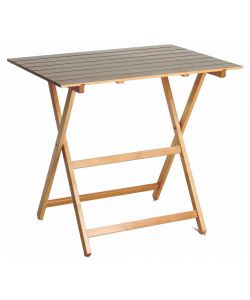 Tavolo pieghevole in legno naturale 60 x 80 x 73 cm