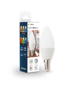 Lampadina Oliva led C37 SM Wifi RGB+CCT E14 40w