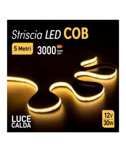 Suprema Kit Striscia LED 5m Flessibile Adesiva - Luce Calda 30W 3000lm