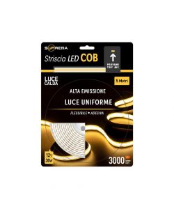Suprema Kit Striscia LED 5m Flessibile Adesiva - Luce Calda 30W 3000lm