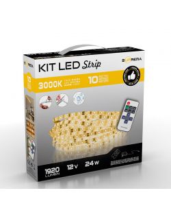 Kit striscia led 10m 24W 1920 lm 3000K