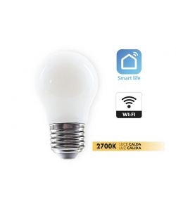 Lampadina mini sfera led g45 fr sm wifi e27 40w 2700k dim