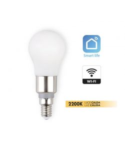 Lampadina mini sfera LED G45 FR SM WIFI E14 40W 2700K Dim