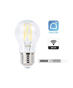 Lampadina mini sfera led G45 Filam SM WIFI 75W 4000K dim