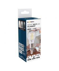 Lampadina mini sfera LED P45 FILAM SM WIFI 75W 4000K Dim