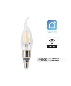 Lampadina Vento LED CT35 FIL SM WIFI E14 40W 4000K Dim