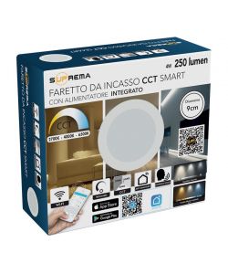 Faretto inc ton cct+dim 4w 250lm 9 cm