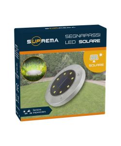 Suprema Segnapassi LED Solare con Sensore Crepuscolare - 10 lumen