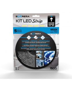 Kit striscia led 5m col sing. 24w 2100 lm 6500k