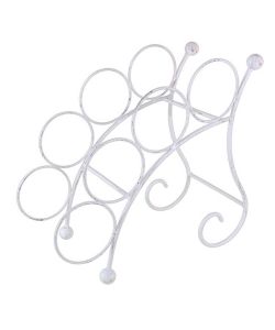Cosma Portabottiglie Christopher Verticale Metallo Bianco 4 Bottiglie 36,5 cm
