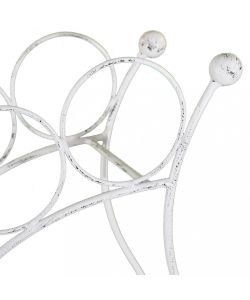 Cosma Portabottiglie Christopher Verticale Metallo Bianco 4 Bottiglie 36,5 cm
