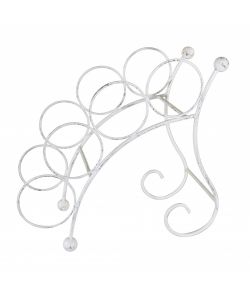 Cosma Portabottiglie Christopher Verticale Metallo Bianco 4 Bottiglie 36,5 cm