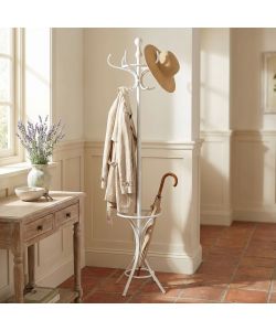 Cosma Appendiabiti Metallo Bianco Antico 43x38x180 cm Moderno