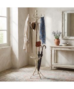 Cosma Appendiabiti Metallo Bianco Antico 43x38x180 cm Moderno