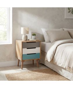 Cosma Cassettiera Adelaide 3 Cassetti Marrone 45,5x35,5 cm