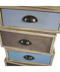 Cosma Cassettiera Colorado 5 Cassetti Multicolor 40x36,5x81 cm