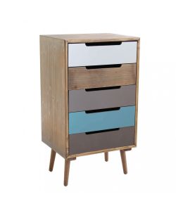 Cosma Cassettiere Darwin - Mobiletto 5 Cassetti Multicolor 45x36,5 cm