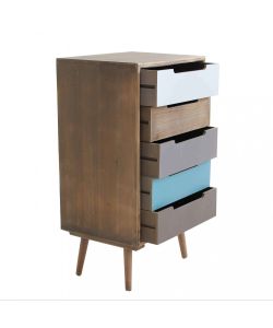 Cosma Cassettiere Darwin - Mobiletto 5 Cassetti Multicolor 45x36,5 cm