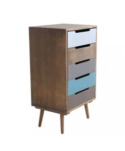 Cosma Cassettiere Darwin - Mobiletto 5 Cassetti Multicolor 45x36,5 cm