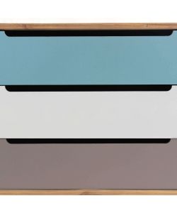 Cosma Mobile 3 Cassetti Multicolor in Legno 80x35,5x48,5 cm
