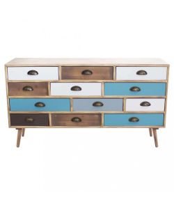 Cosma Mobile 12 Cassetti Multicolor 120x36,5x67 cm Moderno