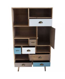 Cosma Mobiletto Perth Multicolore 80x36,5x139 cm con 7 Cassetti