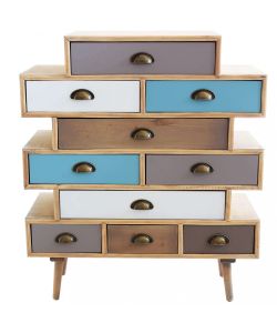 Cosma Mobiletto Kingston 10 Cassetti Beige 80x36,5x91,5 cm