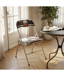 Cosma Sedia Pieghevole Slim Parigi Grigia Imbottita 44x45x79 cm