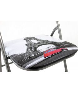 Cosma Sedia Pieghevole Slim Parigi Grigia Imbottita 44x45x79 cm