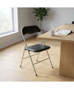 Cosma Sedia Pieghevole Slim Nera Imbottita 44x45x79 cm per Interno
