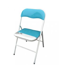 Cosma Sedia Pieghevole Slim Blu Imbottita in PVC 44x45x79 cm