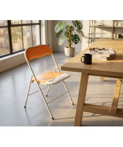 Cosma Sedia Pieghevole Slim Arancio 44x45x79 cm per Ufficio e Campeggio