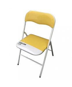 Cosma Sedia Pieghevole Slim Gialla 44x45x79 cm per Ufficio e Campeggio