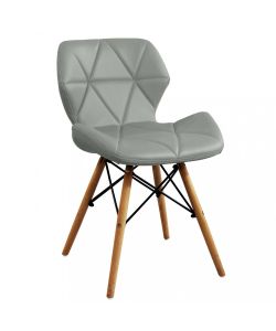 Cosma Annapolis Sedia Grigia Moderno Senza Braccioli in Ecopelle 41x49x71 cm
