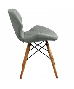 Cosma Annapolis Sedia Grigia Moderno Senza Braccioli in Ecopelle 41x49x71 cm