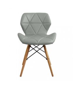 Cosma Annapolis Sedia Grigia Moderno Senza Braccioli in Ecopelle 41x49x71 cm