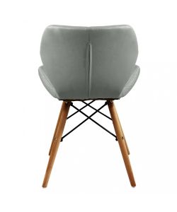 Cosma Annapolis Sedia Grigia Moderno Senza Braccioli in Ecopelle 41x49x71 cm