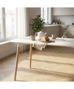 Cosma Tavolo da Giardino LIONE 120x80 Bianco Rettangolare in Legno