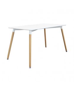 Cosma Tavolo da Giardino LIONE 120x80 Bianco Rettangolare in Legno