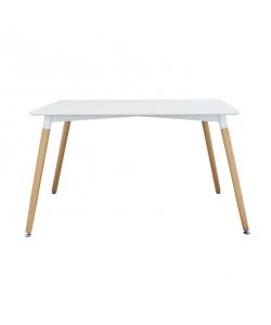 Cosma Tavolo da Giardino LIONE 120x80 Bianco Rettangolare in Legno