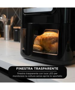 Kasanova - Friggitrice ad aria 7LT e bistecchiera 2 in 1 nera