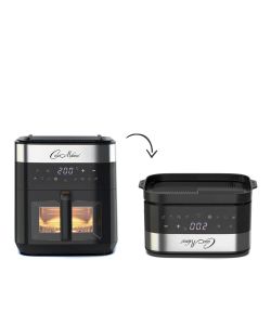 Kasanova - Friggitrice ad aria 7LT e bistecchiera 2 in 1 nera