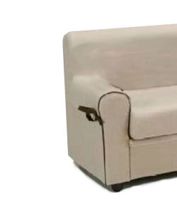 Divano 2 Posti Tosca in Tessuto Ecru 85x125x70 cm Struttura in Legno Multistrato, Imbottito e Compatto