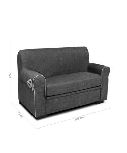Divano 2 Posti Tosca Grigio 85 x 125 x 70 cm Compatto, Elegante e Comodo per Ogni Ambiente