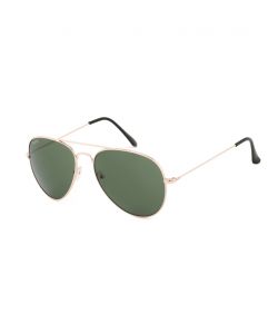 Gian Marco Venturi Occhiali Sole Aviator Oro Verde Calibro 62 Unisex