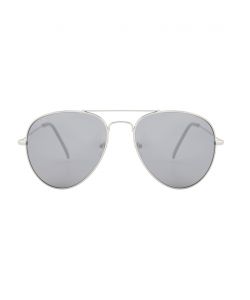 GianMarcoVenturi Occhiali Sole Aviator Argento Specchio Calibro Large 62