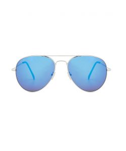 Gian Marco Venturi Occhiali Sole Goccia Argento-Azzurro Specchio Unisex