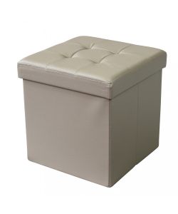 Cosma Pouf Contenitore Quadrato Ecopelle Rosa Pallido 38x38x38 cm